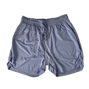 Free People Intimately Ruched Drawstring Lounge Shorts Periwinkle Size XS NWOT